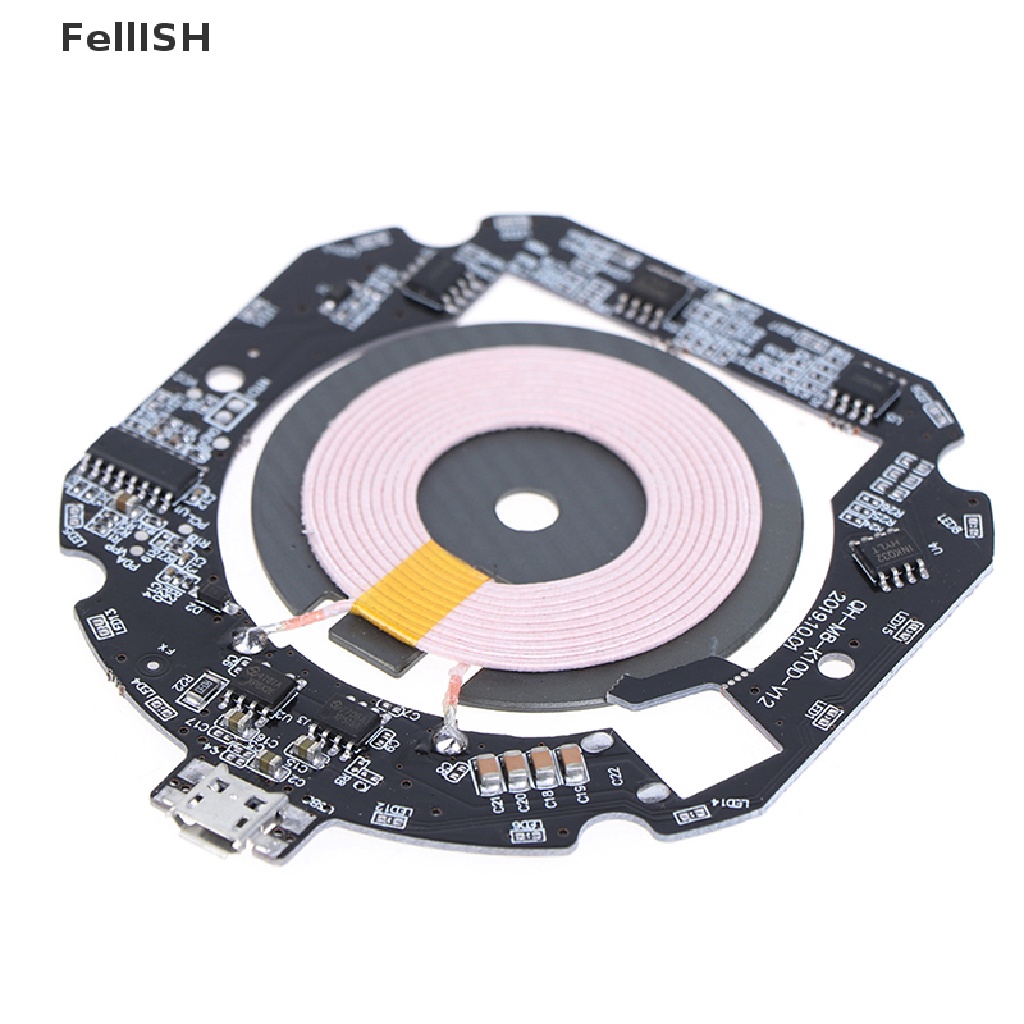 Bộ Bảng Mạch Sạc Nhanh Không Dây 10W / 15W QI + Cuộn Dây 439br