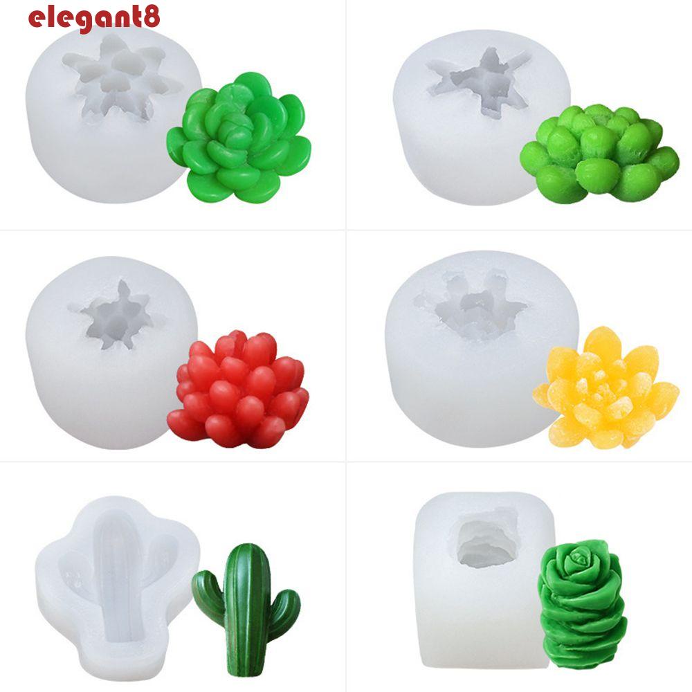 Khuôn Làm Nến Không Mùi Hình Cây Mọng Nước Bằng Nhựa Resin Dễ Thương DIY