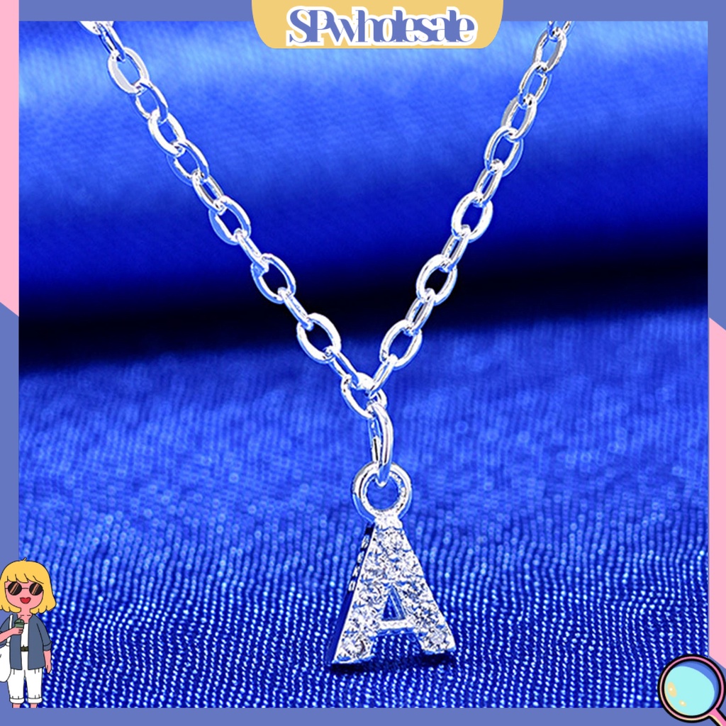 &lt;SPwholesale&gt; Vòng cổ Mặt Chữ Cái Sáng Lâu Trôi Phong Cách Hàn Quốc Cho Ngày Valentines