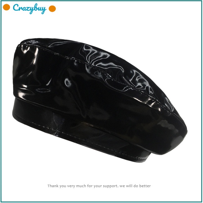 Cr Mũ Beret Da Pu Chống Nắng Thoáng Khí Phong Cách Retro Thời Trang Cho Nữ