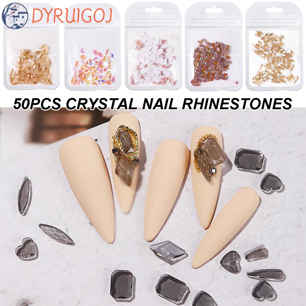 Móng Tay DYRUIDOJ Trang Trí Nghệ Thuật|Giày Đế Bằng Họa Tiết 3D Sáng Bóng|Phụ Kiện Đính Móng Tay Thiết Kế Hỗn Hợp