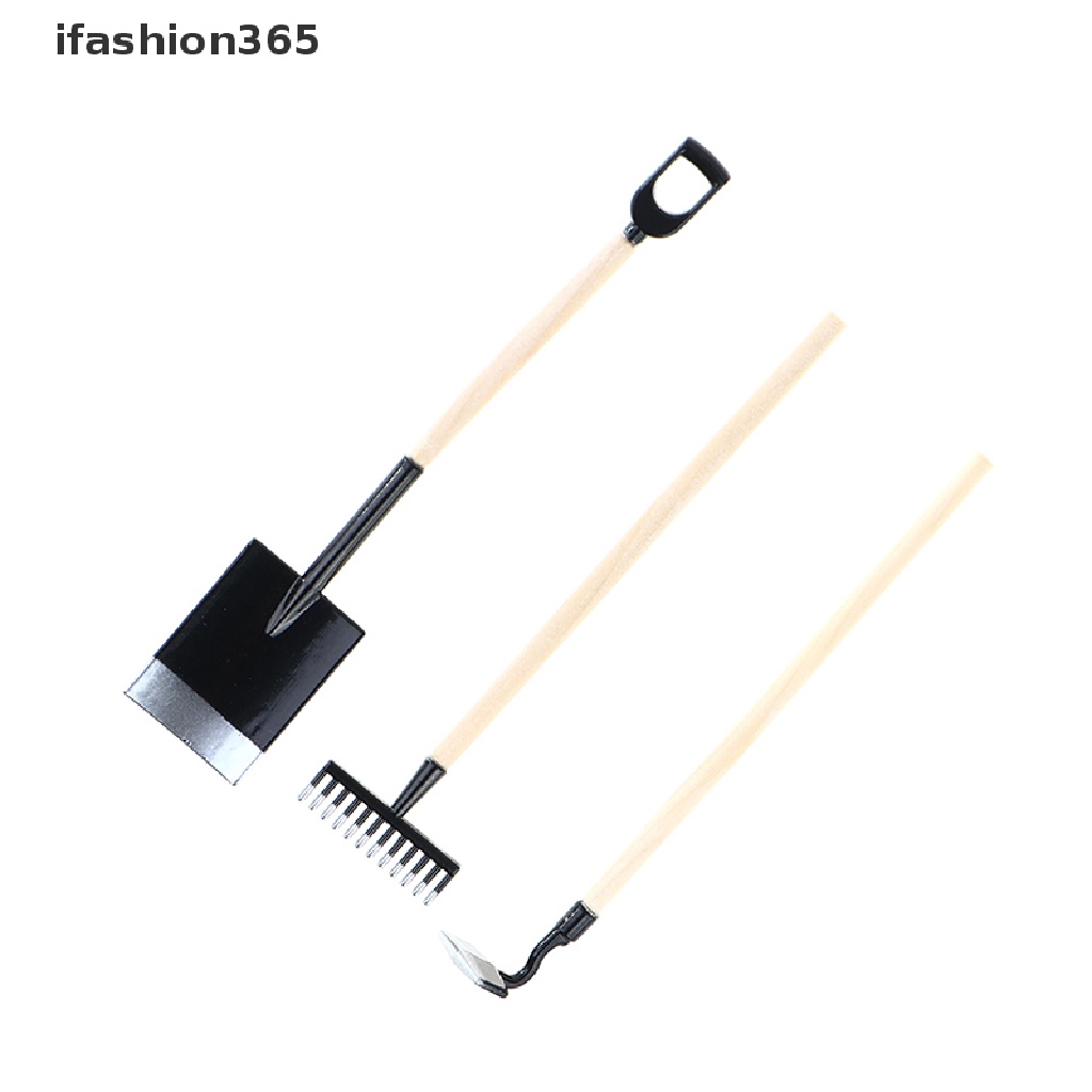 Set 3 Dụng Cụ Làm Vườn Mini Tỉ Lệ 1: 12 Dùng Trang Trí Nhà Búp Bê