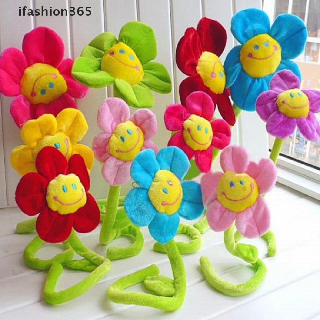 [ifashion365] Đồ Chơi Rèm Cửa Nhồi Bông Hình Hoa Hướng Dương Mặt Cười Có Thể Uốn Cong Trang Trí Nhà Cửa