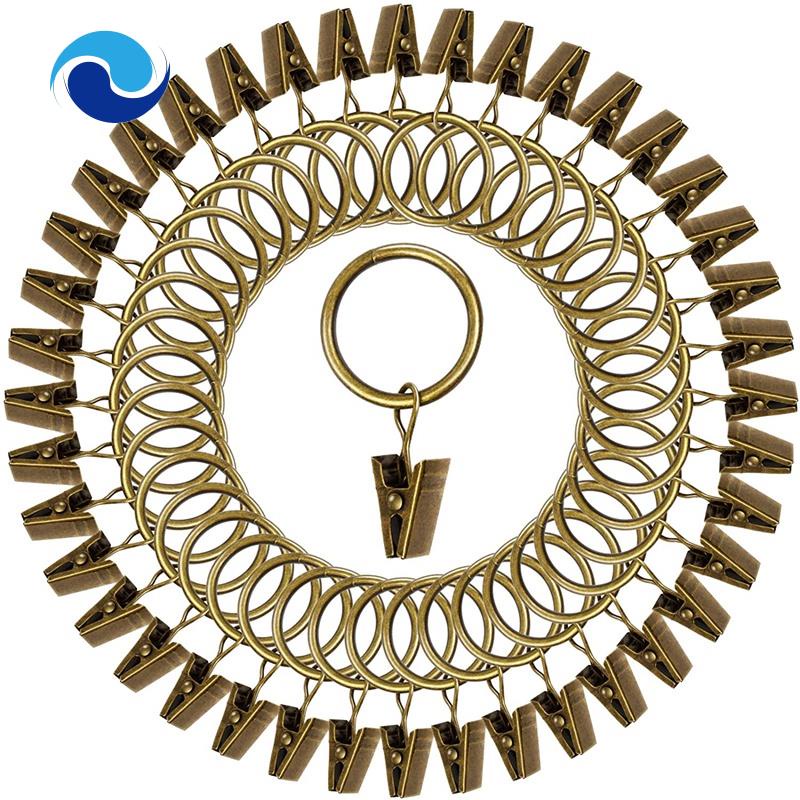 Set 40 Kẹp Rèm Cửa Bằng Kim Loại Mạnh Mẽ Chống Rỉ Màu Sắc Đồng Phong Cách Vintage