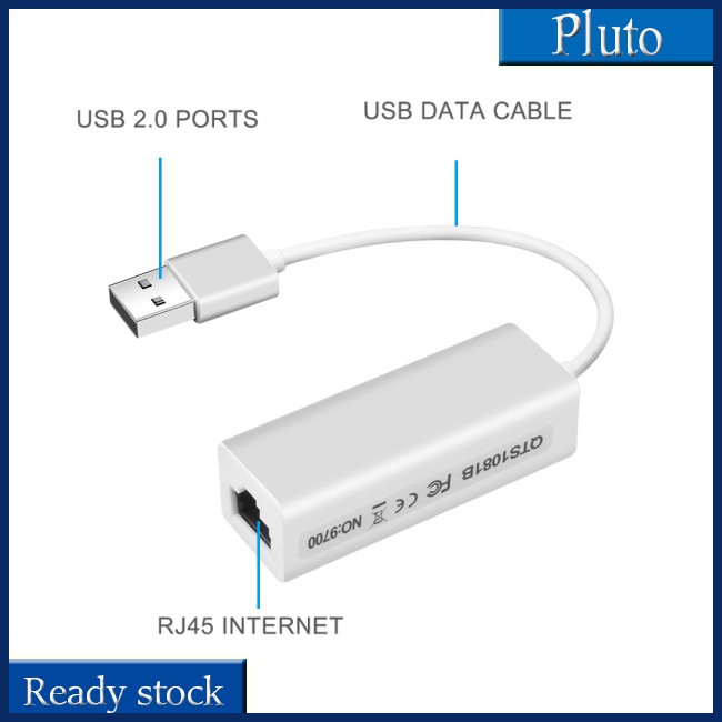 Mới Card Mạng Cổng Usb2.0 Sang Rj45 10mbps Và Rj45 Ethernet Lan Cho Windows Xp 7 8