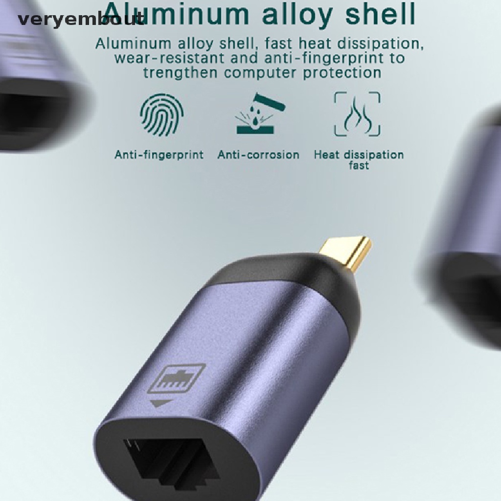 Đầu Chuyển Đổi USB Type C 3.1 RJ45 Chuyên Dụng Chất Lượng Cao