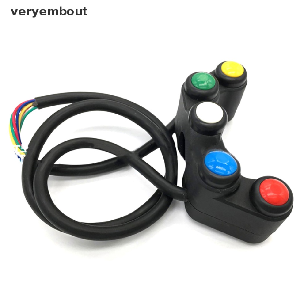 Công Tắc 5 Nút 22mm Gắn Tay Lái Xe Máy Thông Dụng