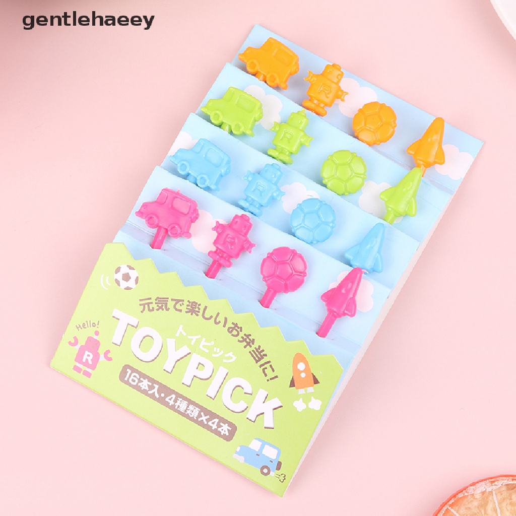 Set 12 Nĩa Ăn Trái Cây Hình Xe Hơi / Máy Bay / Quả Bóng Đá Hoạt Hình