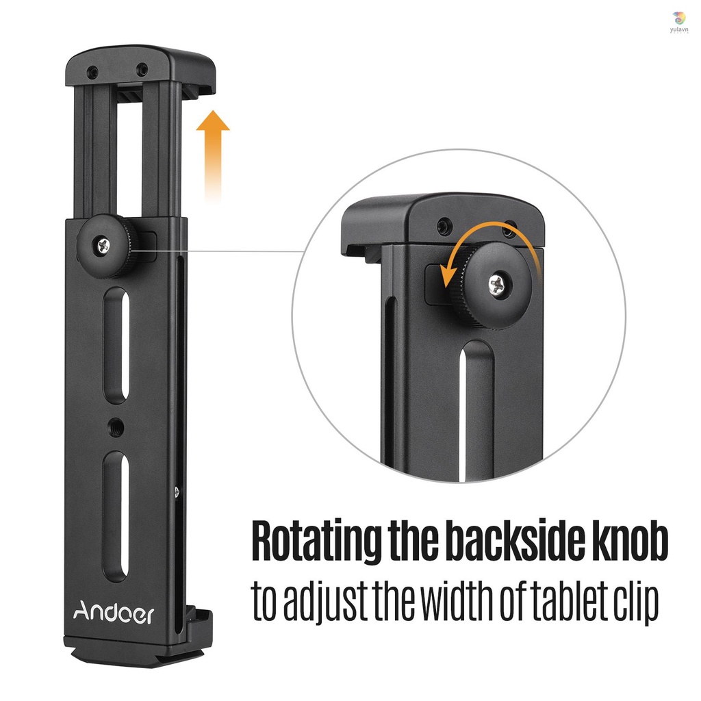 Giá Đỡ Máy Tính Bảng Andoer Bằng Kim Loại 1 / 4 Inch 13.5-25.5cm / 5.3-10in Có Thể Điều Chỉnh Tiện Dụng