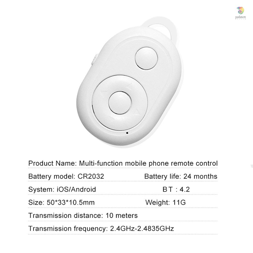 Điều Khiển Từ Xa Mini Không Dây Phạm Vi 10M Tương Thích Với iOS / Android