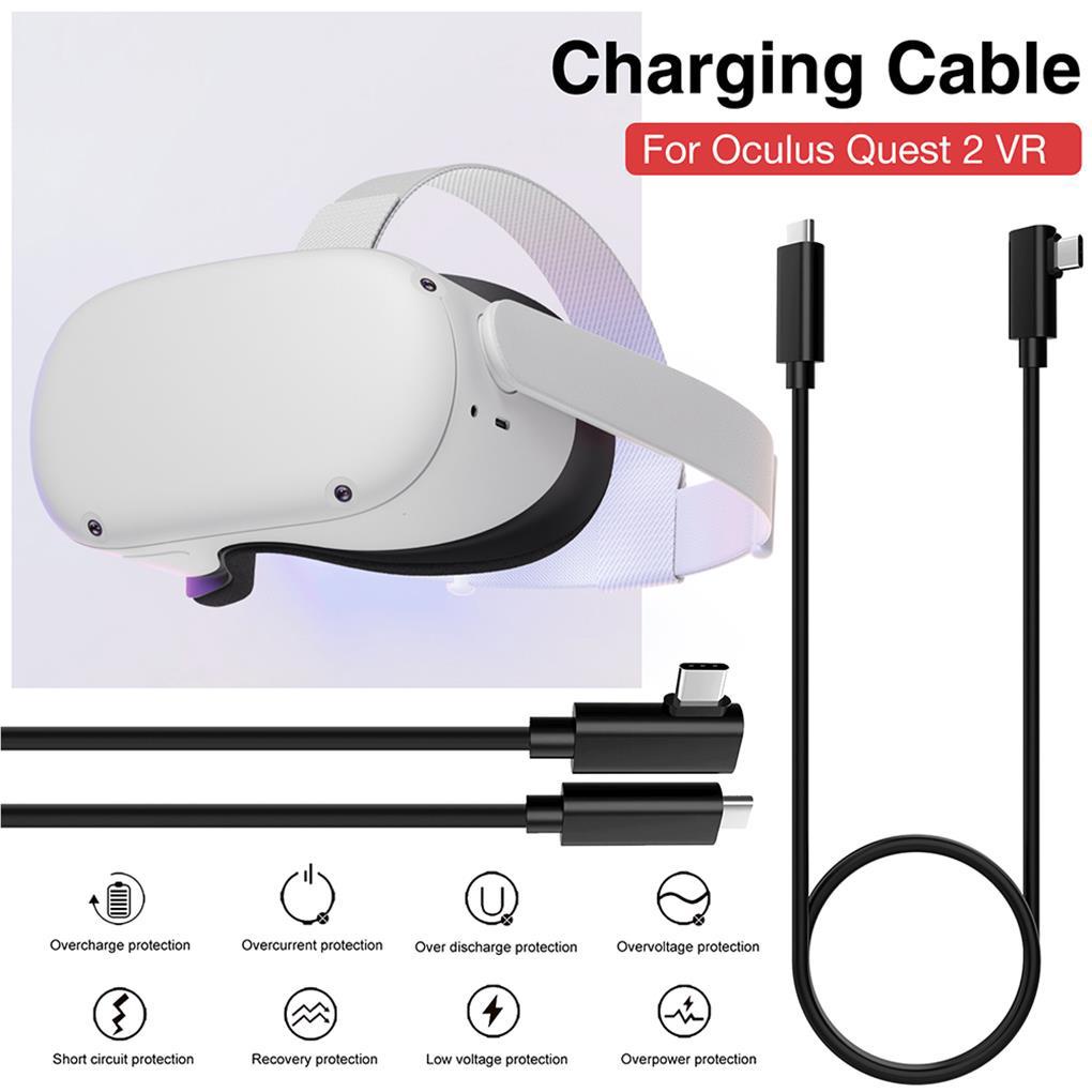 Dây Cáp Kết Nối Tai Nghe Thực Tế Ảo USB C Sang Type C 3 1 Tương Thích Với Oculus Quest 2 VR