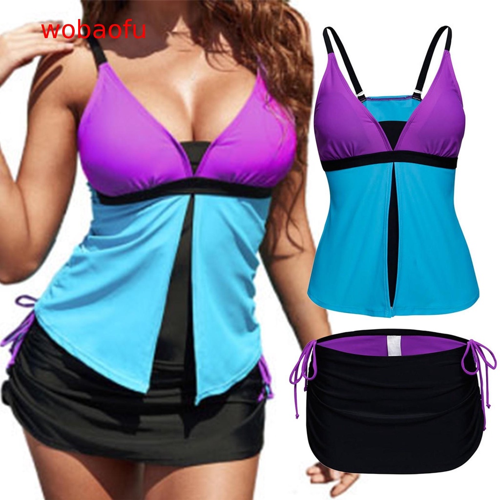 Bộ Đồ Bơi Bằng Vải Cotton Cỡ Lớn Xẻ Tà Có Thể Tháo Rời Phong Cách Quyến Rũ Cho Nữ