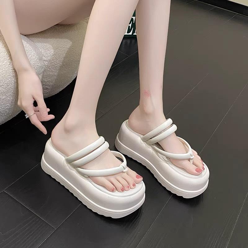 Dép tông nữ đế cao 7p, dép nữ quai da siêu xinh mới