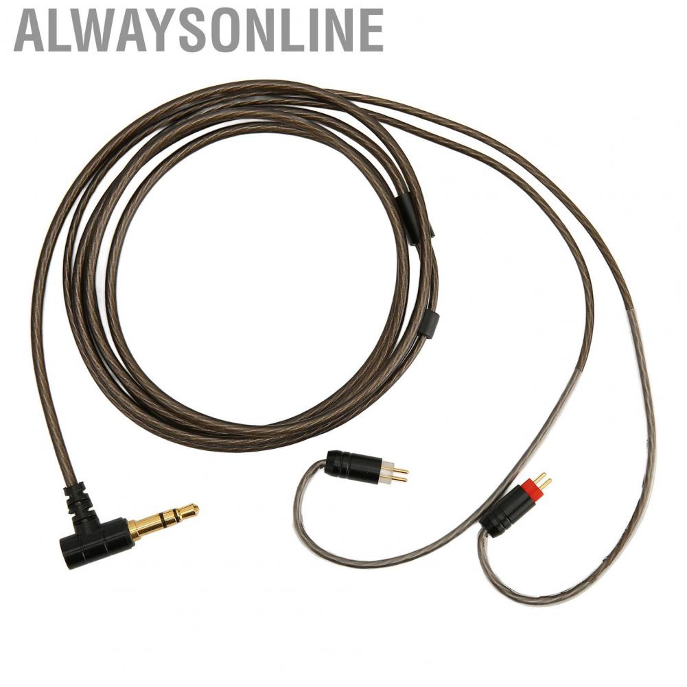 Alwaysonline Headphone Upgrade Cable  Reduce Noise 2 Pin 0.78mm Rustproof Silver Plated Copper Replacement for UM3X ZS5 ZSR UE3X