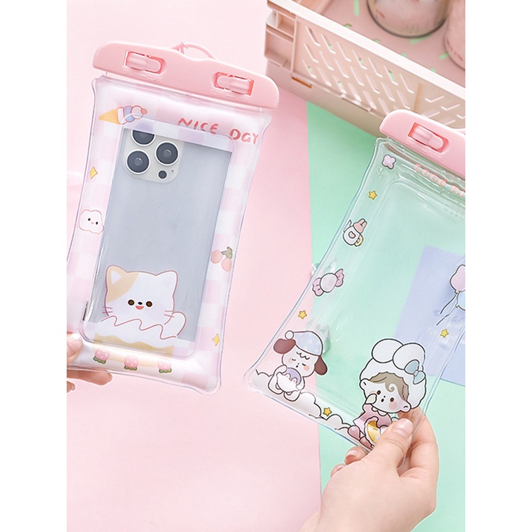 Túi Đựng Điện Thoại Trong Suốt Chống Thấm Nước / Bụi Bẩn Tiện Dụng Ốp