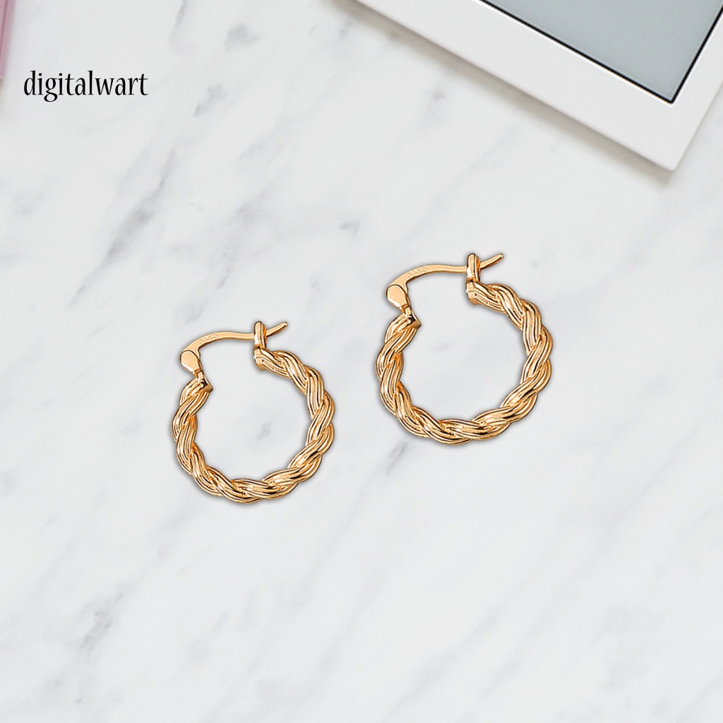 Kỹ Thuật Số| 1 Đôi Bông Tai Thiết Kế Dạng Vòng Xoắn Phong Cách Cổ Điển Cho Nữ