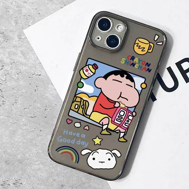 ✅Ốp Điện Thoại Silicon Mềm Trong Suốt Chống Sốc In Hình Shin-Chan Cho Iphone 8ppro 12 / 13iPhone14xsmax7