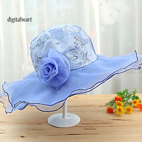 Kỹ Thuật Số| Nón Rộng Vành Đính Hoa Nhiều Lớp Thời Trang Cho Nữ