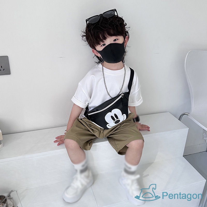 Túi Đeo Chéo In Họa Tiết Hoạt Hình Dễ Thương Phong Cách Hàn Quốc