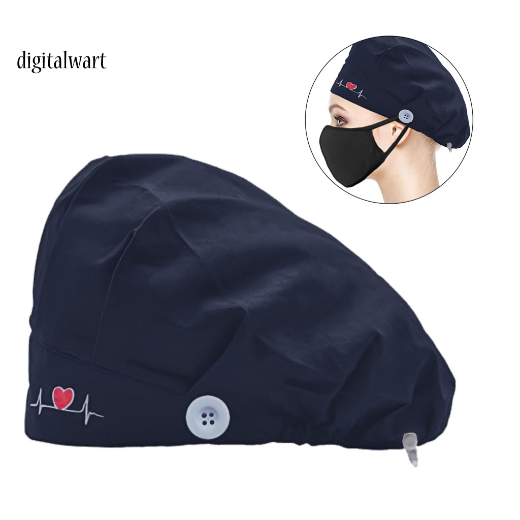 Kỹ Thuật Số| Mũ Lưỡi Trai Thêu Họa Tiết Chấm Bi Phối Nút Có Thể Điều Chỉnh Cho Người Làm Đẹp Beautician