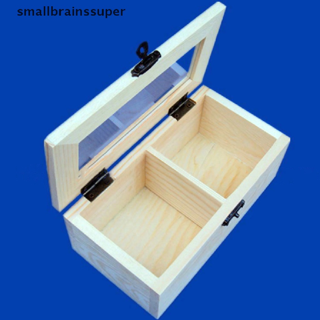 Hộp Gỗ Đựng Trang Sức 2 Ngăn Mặt Kính Tiện Lợi