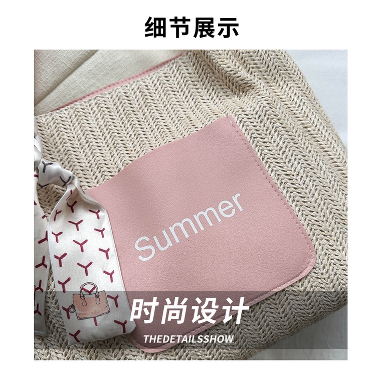 Túi Tote Đeo Vai / Xách Tay Đan Sợi Rơm Sức Chứa Lớn Thời Trang Mùa Xuân 2023 Cho Nữ