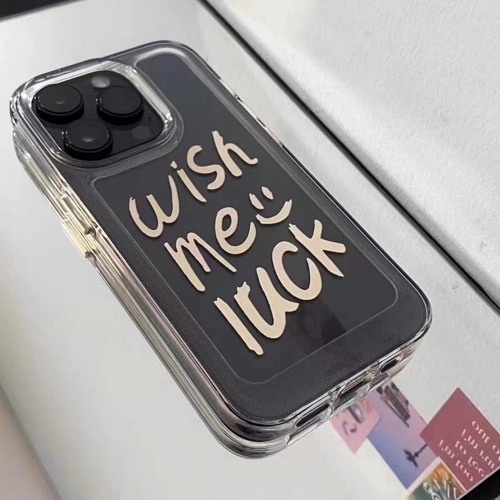 ✅Ốp Điện Thoại Mềm Trong Suốt Chống Sốc In Chữ Tiếng Anh Màu Trắng Cho iphone14pro7P xr12 13xs 11