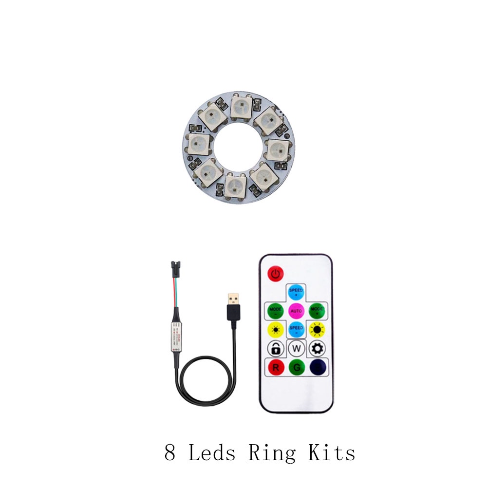 Vòng Đèn Led Pixel WS2812B DC5V Pcb 5050 RGB WS2812 IC 14Keys Chất Lượng Cao