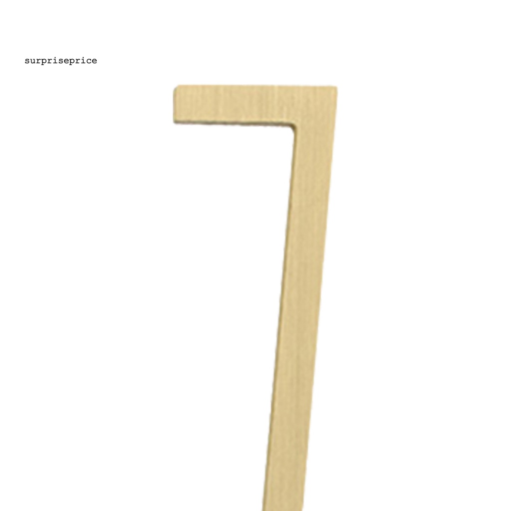 Phụ Kiện Số 7cm Bằng Đồng Thau 1-9 Hiệu Ứng 3D Gắn Tường Trang Trí Nhà Cửa