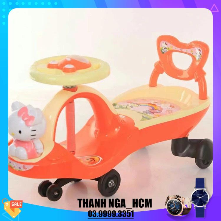 Xe Lắc Tay , chòi chân Cho Bé Có Nhạc ,có đèn, tựa lưng và cốp.  Nhựa Cao Cấp