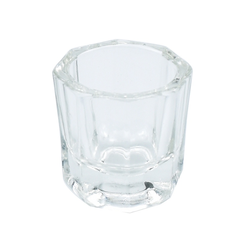 Bát Thủy Tinh Hình Bát Giác Dùng Đựng Bột Làm Móng Nghệ Thuật