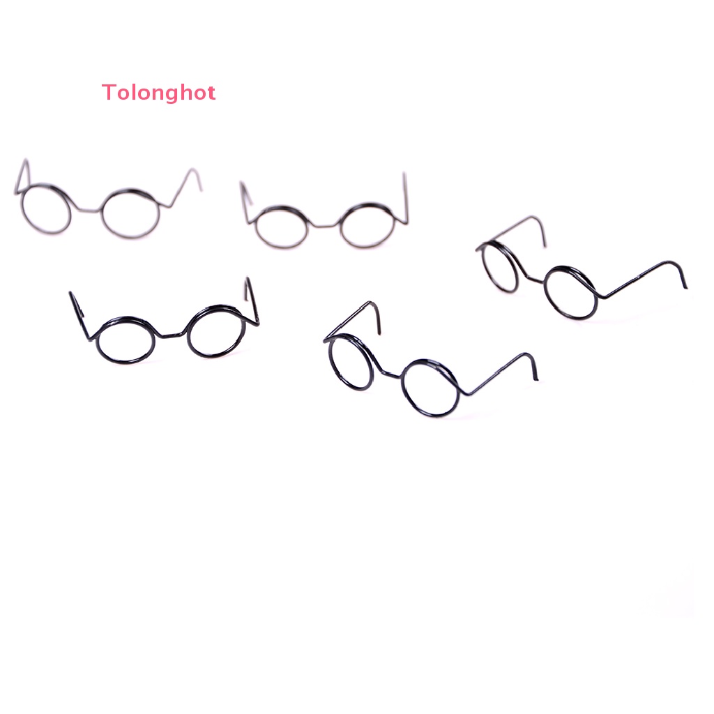 Set 2 Kính Mắt Tròn Không Gọng Cho Búp Bê BJD 1 / 6 30cm