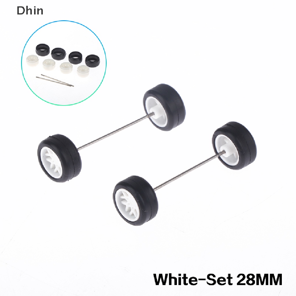 1 Bộ Bánh Xe Cao Su 1: 64 Có Trục Bánh Xe DIY Cho Mô Hình Xe Đua Đồ Chơi