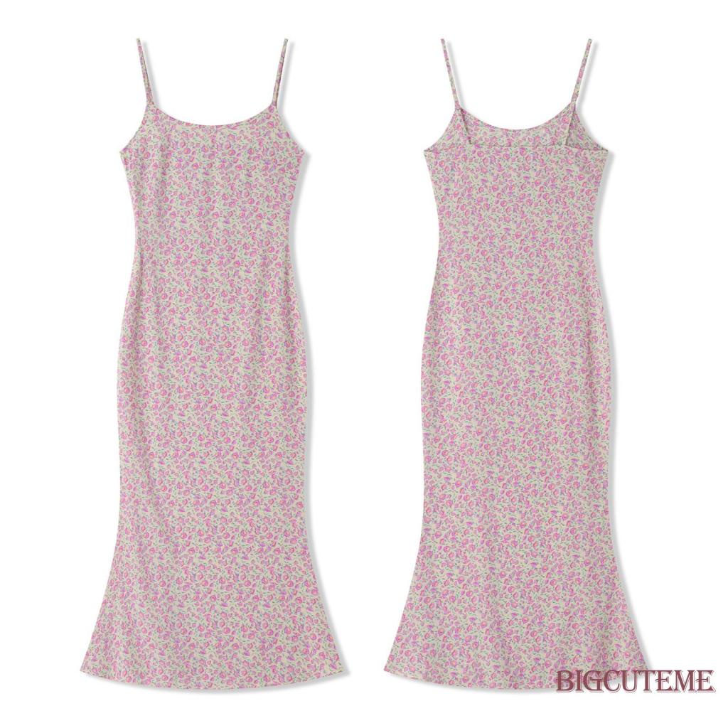 Đầm Hai Dây Dáng Dài Họa Tiết Hoa Thời Trang Mùa Hè Cho Nữ