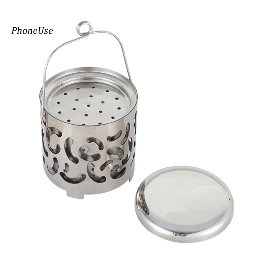 Pu Lò Sưởi Mini Cầm Tay Chịu Nhiệt Độ Cao Bằng Thép Không Gỉ Tiện Dụng Mang Theo Cắm Trại