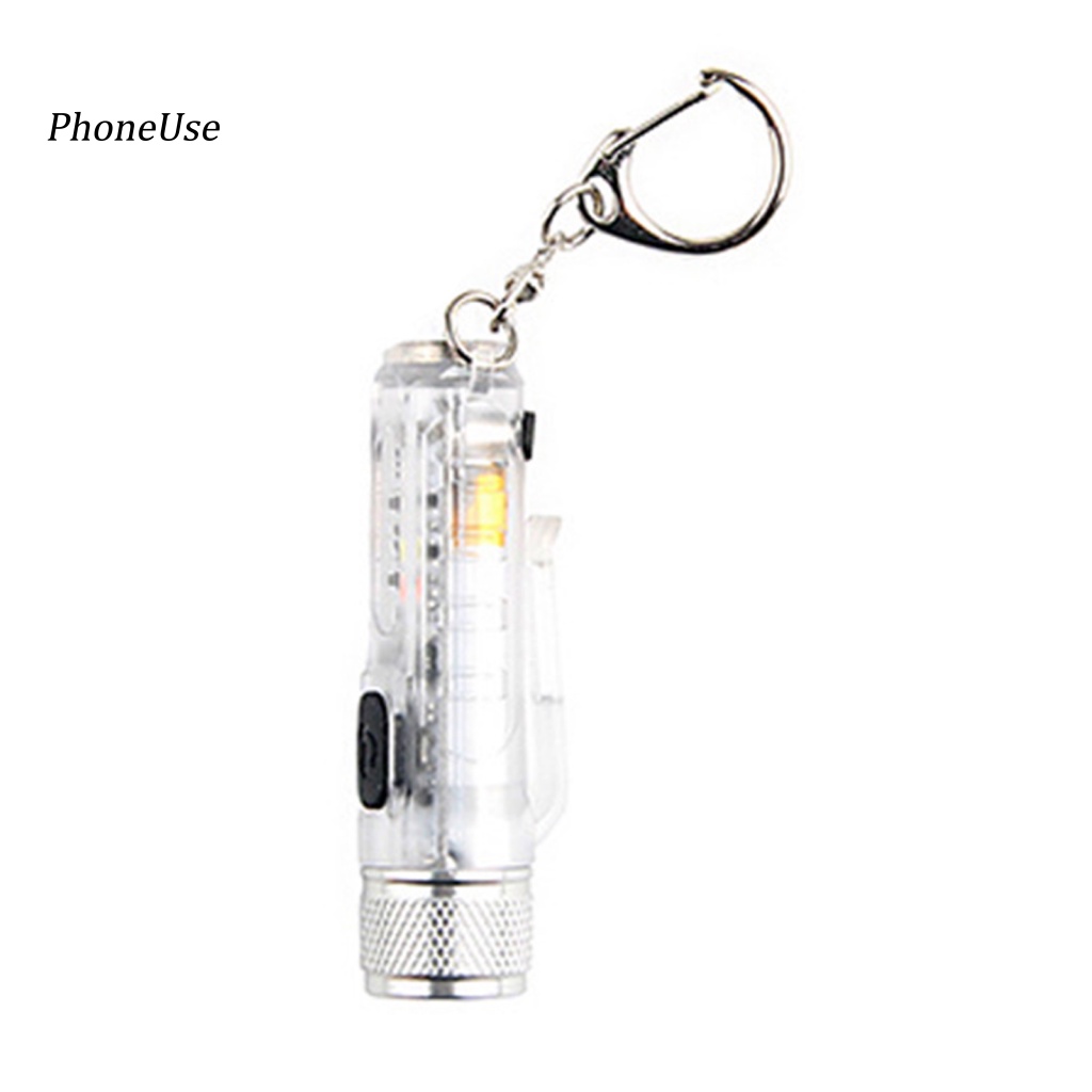 Đèn Pin Mini Bằng PU Chống Thấm Nước Có Móc Treo Chìa Khóa Tiện Dụng Mang Theo Cắm Trại
