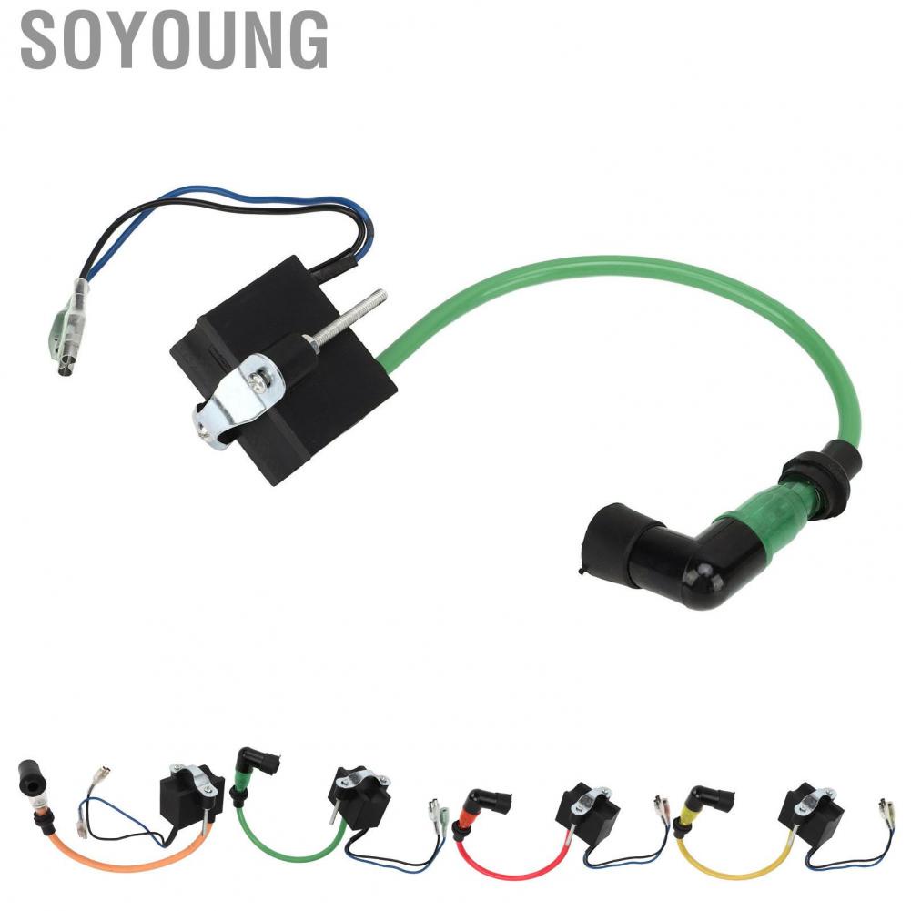 Soyoung Motorized Bicycle Ignition Coil  Easy To Install CDI Ignition Coil Improve Combustion High Performance  for 2 Stroke Engine Motorized Bicycle