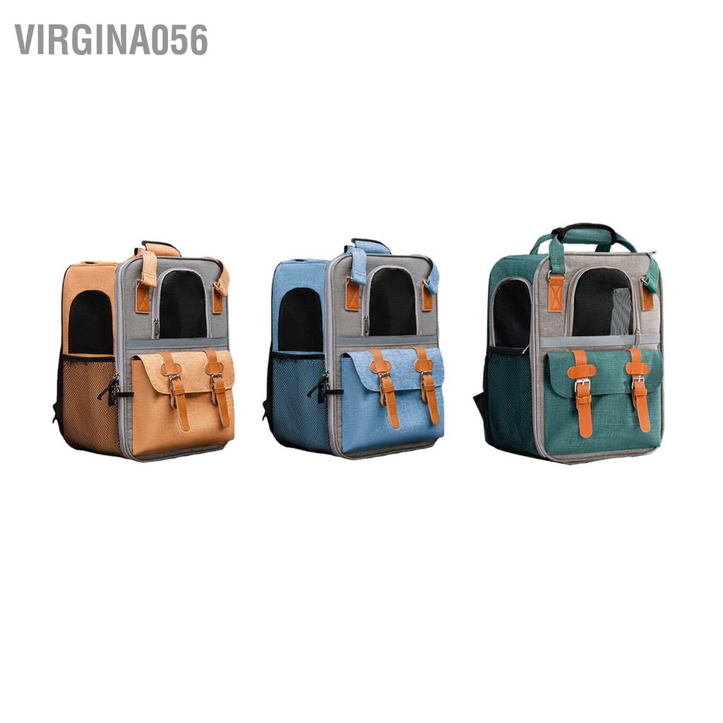 Virgina056 Ba lô chở thú cưng Di động công suất lớn phản quang cho chó thoáng khí mèo