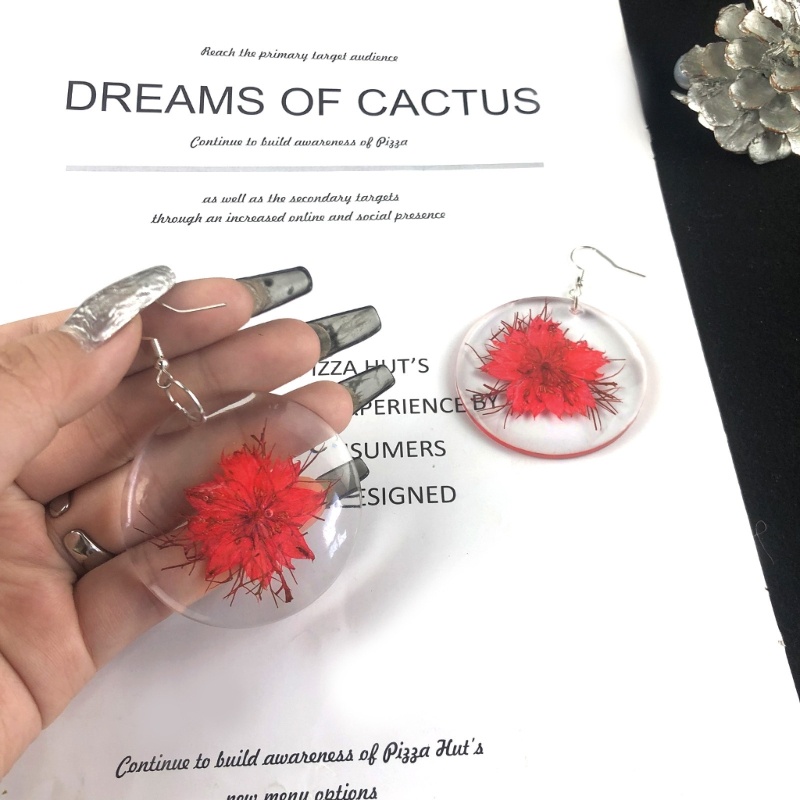 Khuôn Silicone Làm Khuyên Tai / Móc Khóa Thủ Công Hình Tròn Cho Người Mới Bắt Đầu