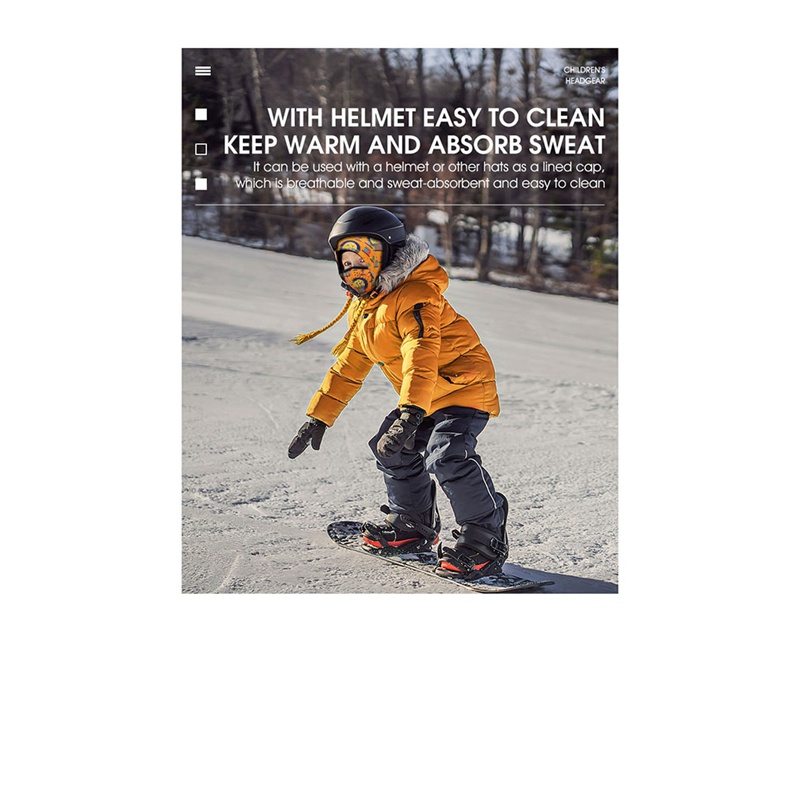 Khăn Choàng Cổ Thể Thao Che Phủ Mặt Giữ Ấm Màu Vàng Cho Trẻ Em