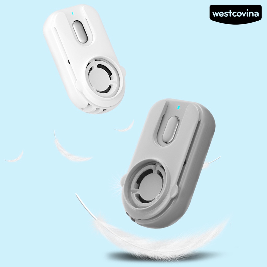 W🅢Quạt 300mAh Có Kẹp Rảnh Tay Không Cánh Giảm Tiếng Ồn Sạc Lại Được Tiện Dụng