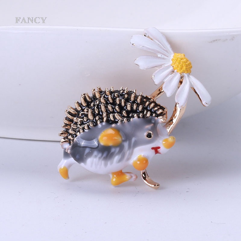 Ghim Cài Áo Hình Nhím Và Hoa Cúc Thời Trang Cho Nữ