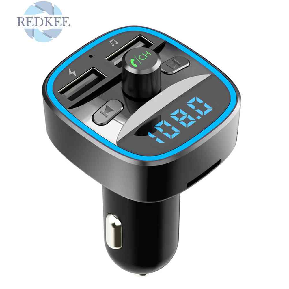 Máy Phát MP3 T25 Kết Nối Bluetooth 5.0 Kiêm Đài FM Sạc Nhanh Cổng USB Cho Xe Hơi