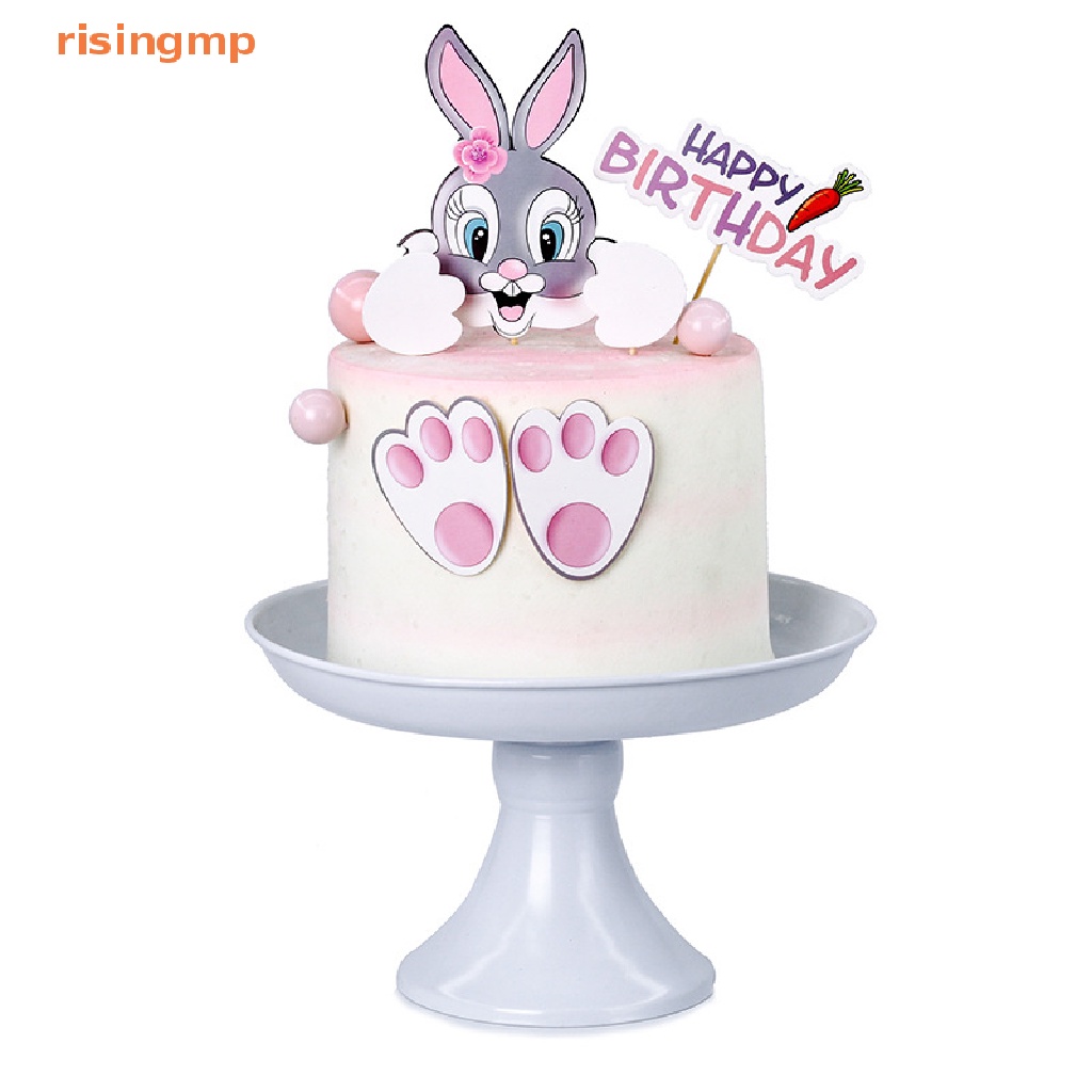 Que Cắm Trang Trí Bánh Kem Hình Dấu Chân Thỏ Xinh Xắn