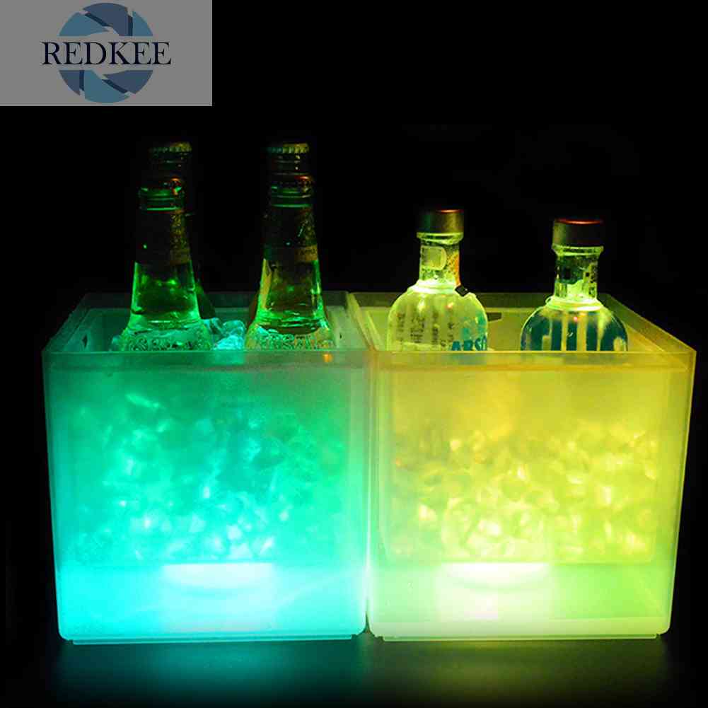 Xô Đá Hai Lớp Có Đèn LED Phát Sáng Độc Đáo