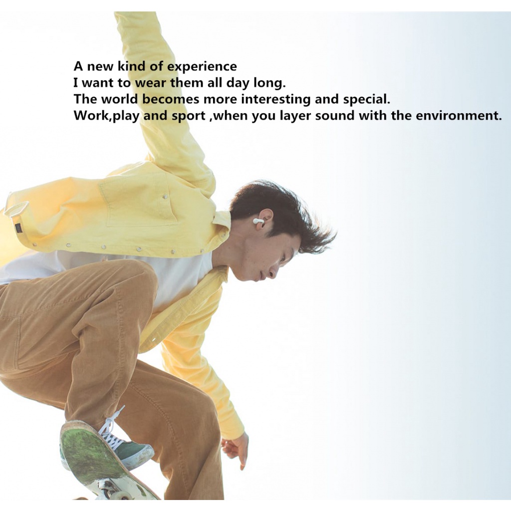 Tai Nghe Bluetooth Không Dây TWS Dạng Móc Vành Tai Tỷ Lệ 1: 1