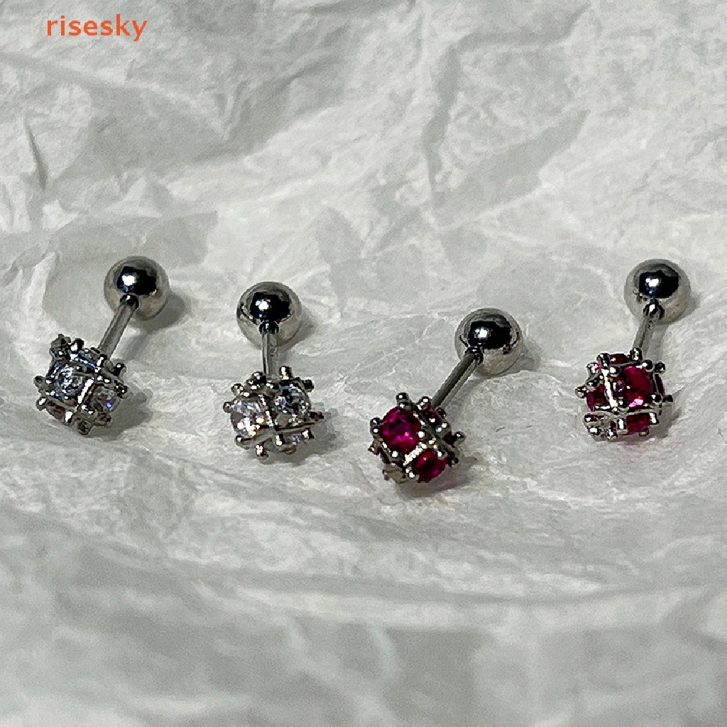 1 Đôi Khuyên Tai Đính Đá Zircon Thời Trang Cho Nữ