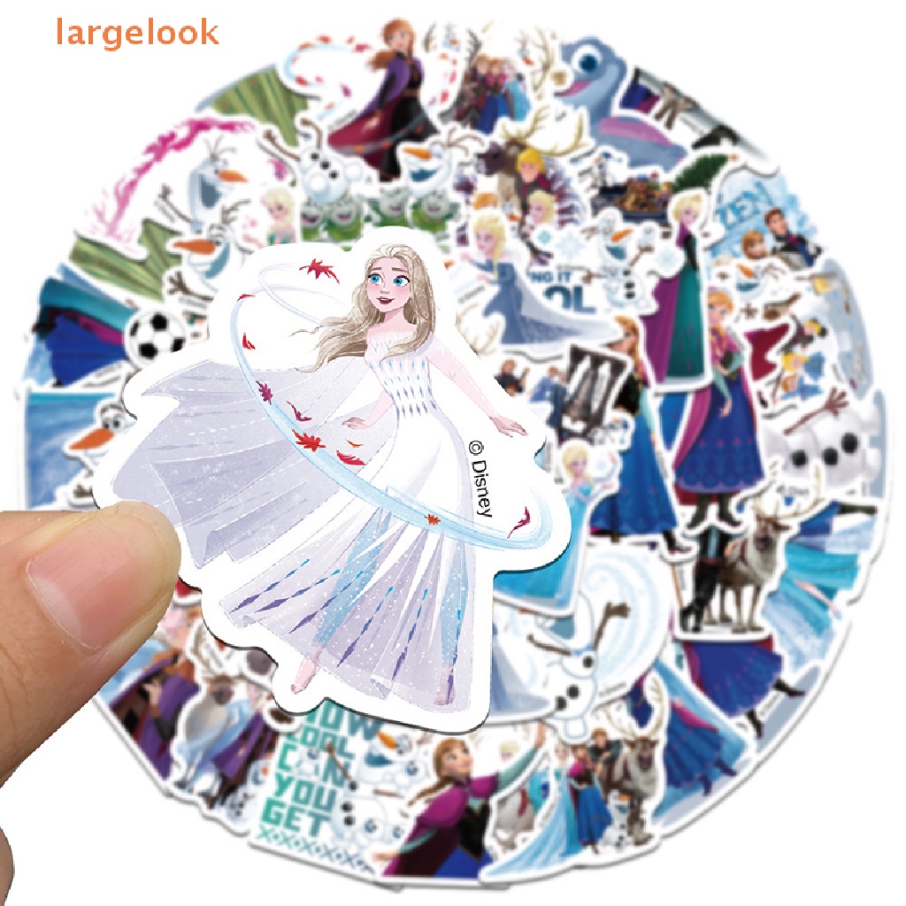 Bộ 50 Miếng Dán Hình Công Chúa Anna Elsa Hoạt Hình Frozen Cho Bé