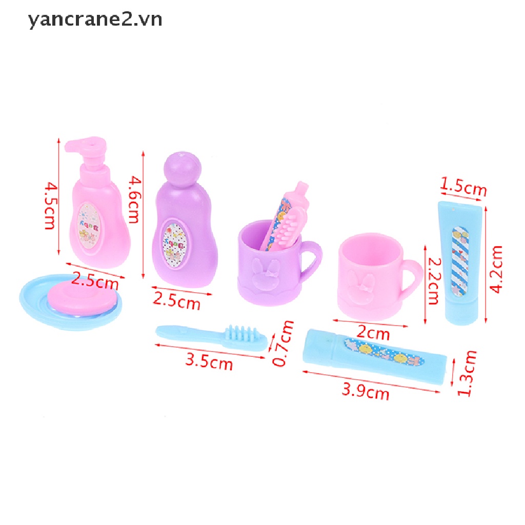 Bàn Chải Và Kem Đánh Răng Mini Cho Nhà Búp Bê 1 / 6 1 / 12