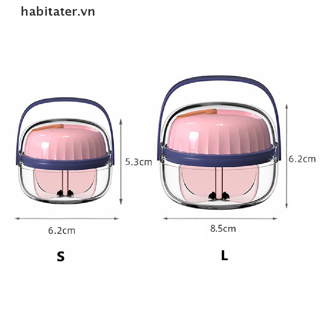 Hộp Đựng Thuốc 4 Ngăn Dạng Xoay Chống Ẩm Tiện Dụng